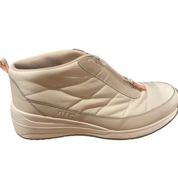 Ryka Women’s Cream Quilted Zip-Front Ankle Sneakers - Picture 3 of 4